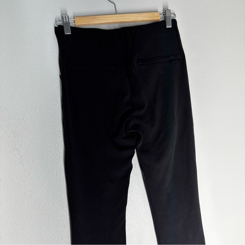 Athleta Siena Skinny Pants Black Ponte Fabric Size 4 Women’s Elastic Waist Zip - Picture 5 of 13